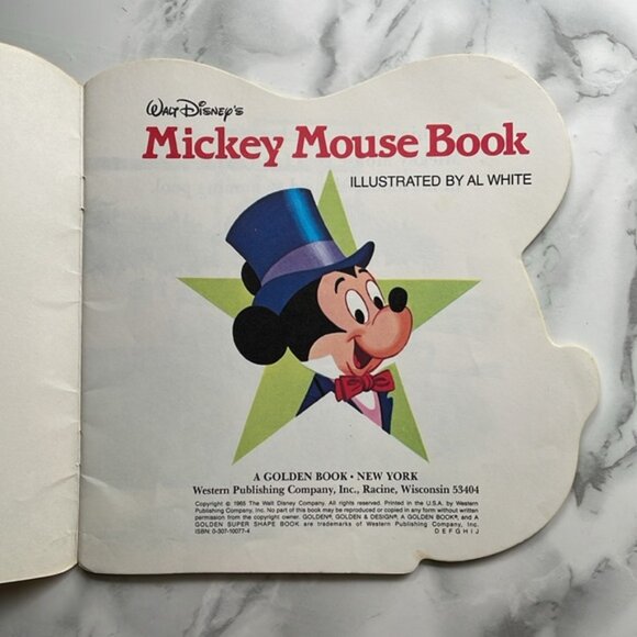 Vintage Mickey Moe book - A Golden Book Shape Book SOFTCOVER - Picture 2 of 7
